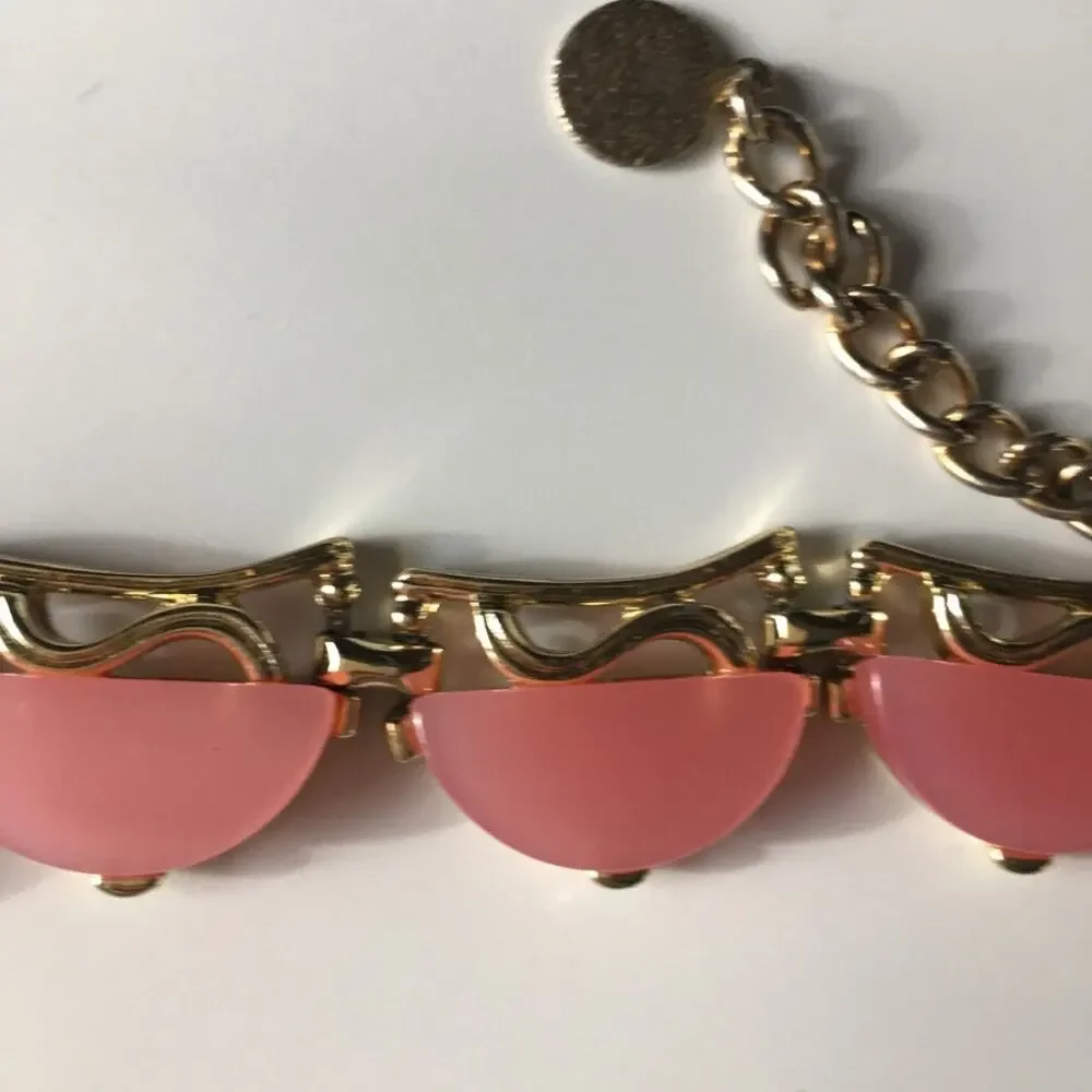 Pink moonstone collar necklace, possibly vintage?